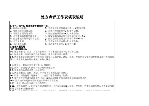 处方点评工作表(模板)