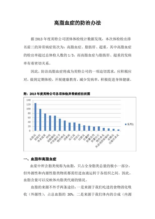 高脂血症的防治办法