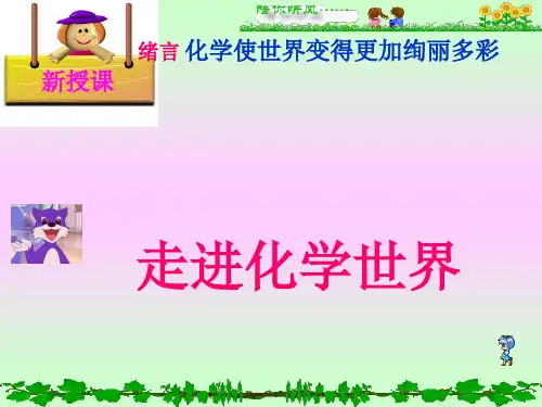 初中化学第一单元 ppt课件
