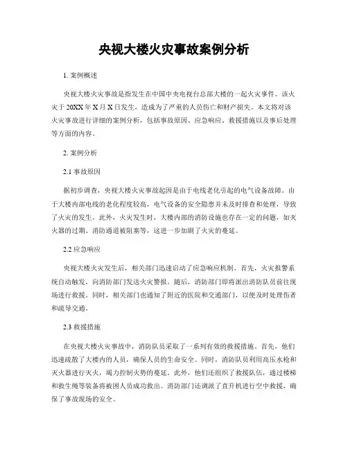 央视大楼火灾事故案例分析