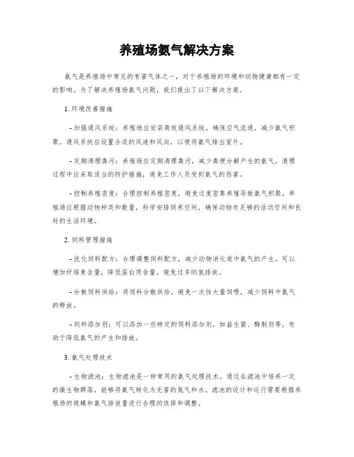 养殖场氨气解决方案