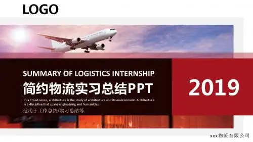简约物流业实习工作总结ppt模板