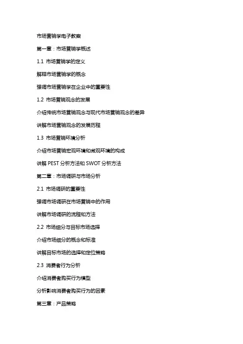市场营销学电子教案