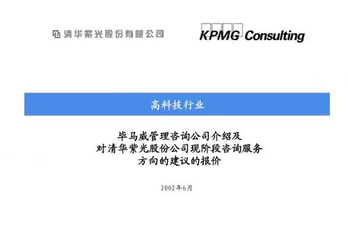 毕博-清华紫光项目建议书