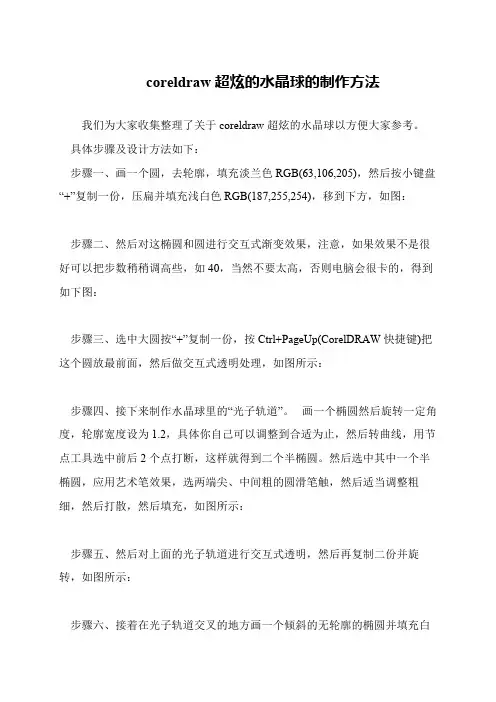 coreldraw超炫的水晶球的制作方法