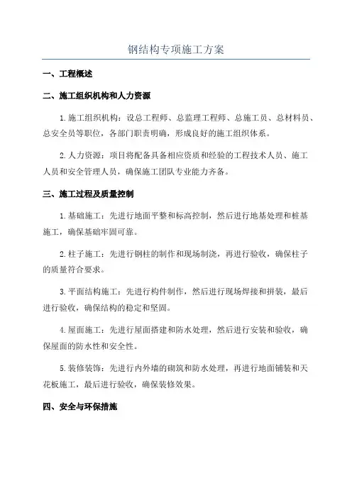 钢结构专项施工方案