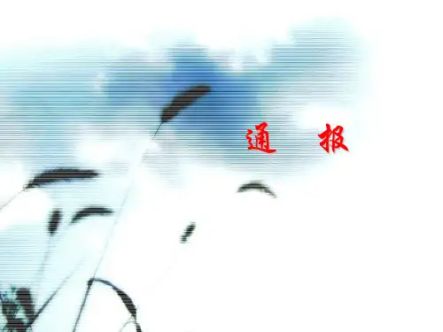 第四章  通报