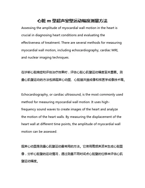 心脏m型超声室壁运动幅度测量方法