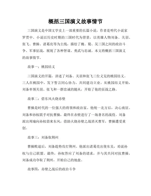 概括三国演义故事情节