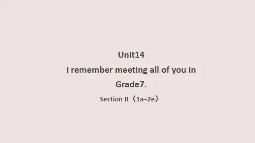 Unit14+SectionB(1a-2e)课件+2024-2025学年人教版九年级英语全册+