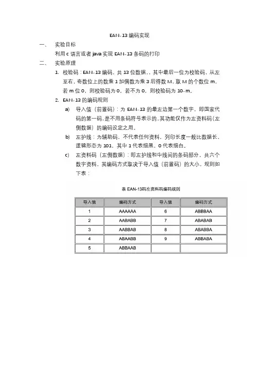 EAN-13编码