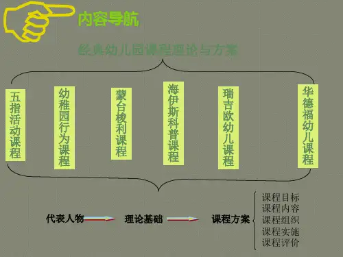 经典幼儿园课程方案