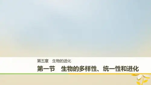 高中生物第五章生物的进化第一节生物的多样性、统一性和进化课件浙科版必修2