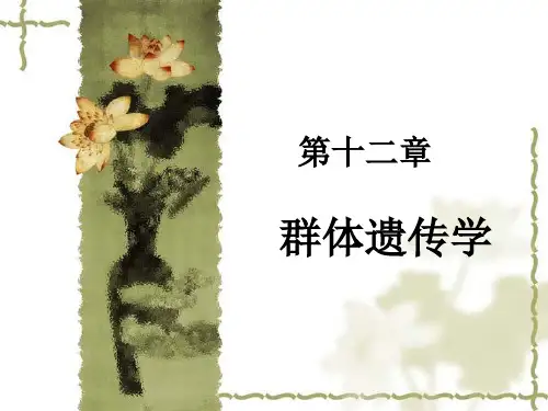 遗传学 第十二章 群体遗传