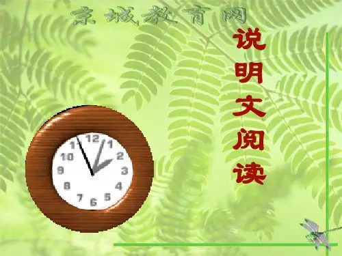 中考说明文阅读ppt课件(30页)