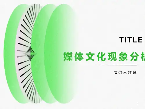 媒体文化现象分析