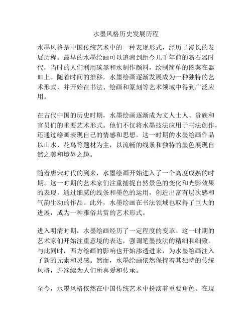 水墨风格历史发展历程