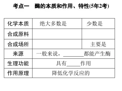 酶和ATP一轮复习ppt课件