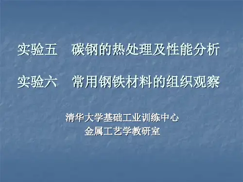 碳钢的热处理及性能分析 常用钢铁材料的组织观察