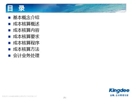 金蝶KIS-成本核算共27页