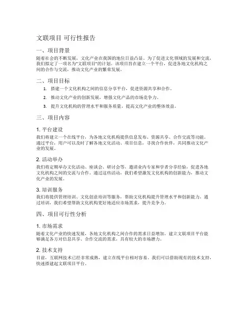文联项目 可行性报告