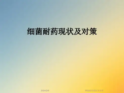 细菌耐药现状及对策