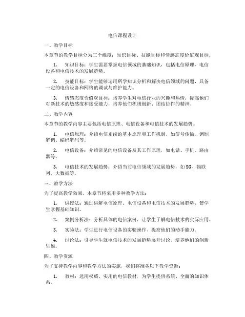 电信课程设计