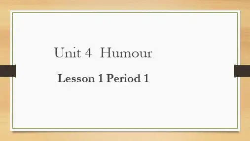 Unit 4 Humour Lesson 1(课件)-高中英语北师大版(2019)选择性必修第二册