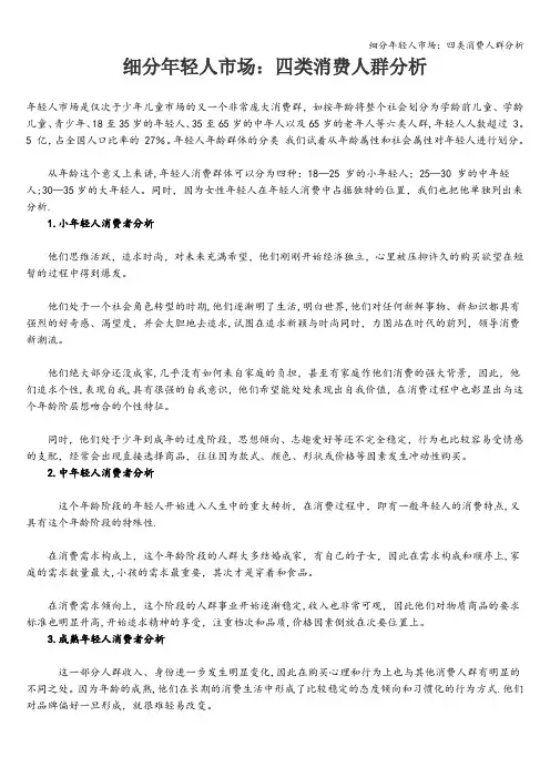 细分年轻人市场：四类消费人群分析