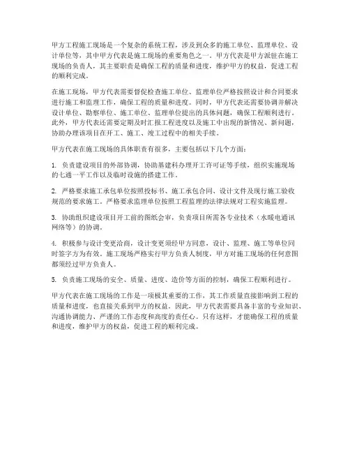 甲方工程施工现场