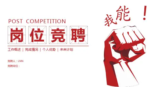 岗位竞聘ppt演示