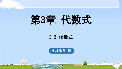2024年秋新苏科版七年级上册数学教学课件 3.2 代数式