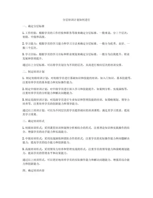 分层培训计划如何进行