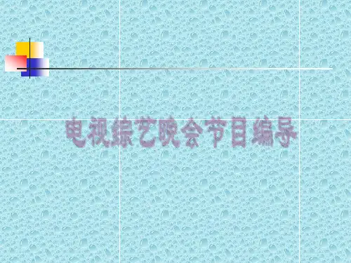 1、综艺晚会的编导