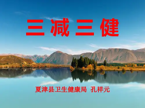 三减三健PPT课件