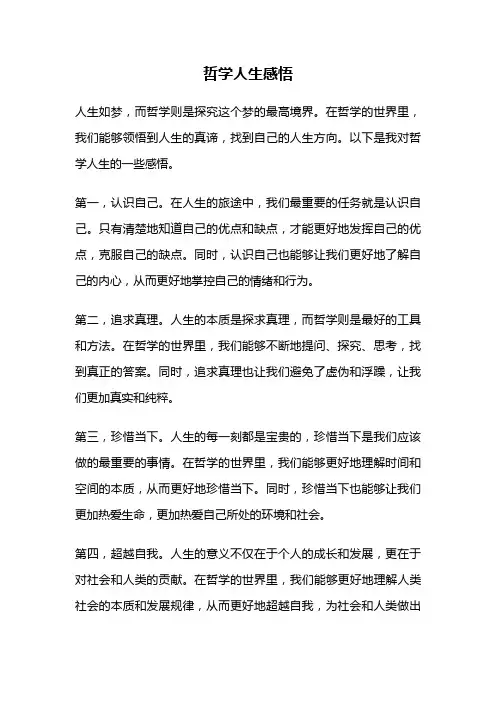 哲学人生感悟