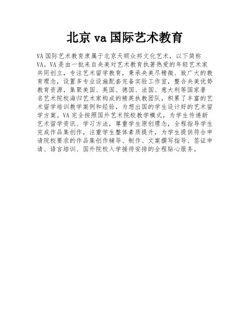 北京va国际艺术教育