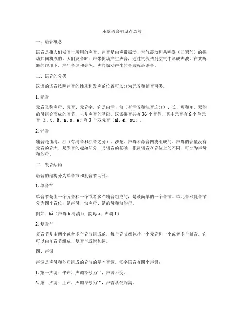 小学语音知识点总结