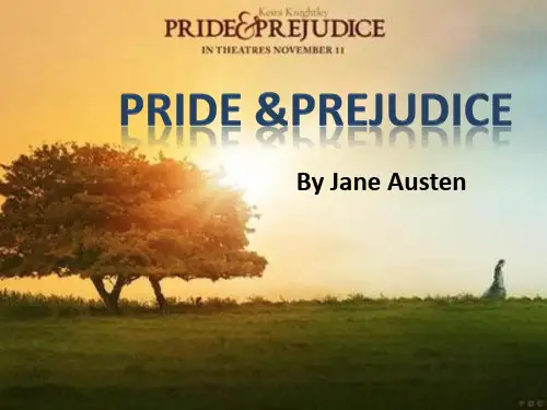 高中英语选修课：英语文学欣赏 pride and prejudice《傲慢与偏见》选读 教学课件