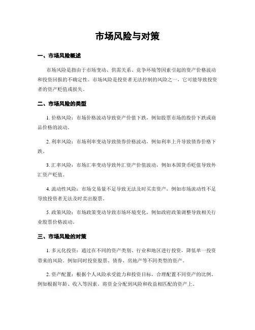 市场风险与对策