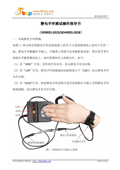 静电手环测试操作指导书
