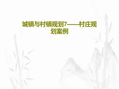 城镇与村镇规划7——村庄规划案例33页PPT