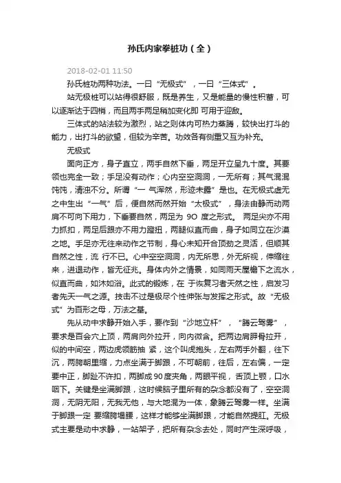 孙氏内家拳桩功（全）