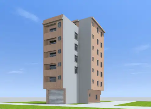 9.1x17.3 六层城镇自建楼房出租房自住房设计图建房图纸建筑结构水电施工图全套图纸