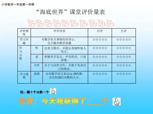 一年级上册数学课件20以内数及其加减法(1120的数)沪教版(共25张PPT)