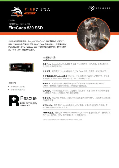 Seagate FireCuda 530 SSD 说明书