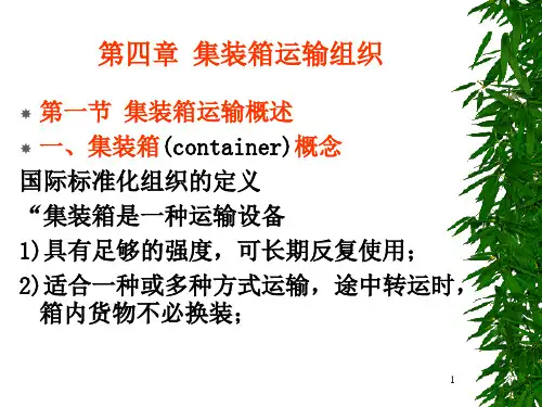 集装箱运输组织