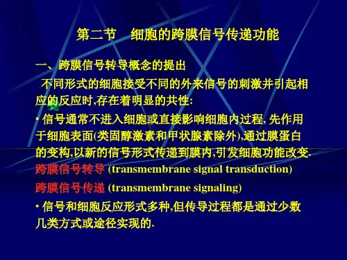 细胞的跨膜信号传递功能