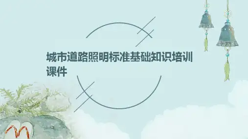 城市道路照明标准基础知识培训课件