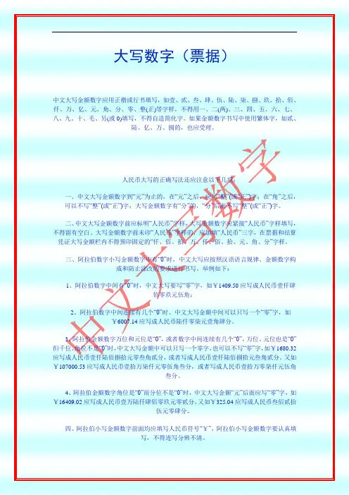 中文大写金额数字
